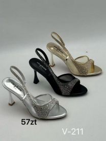 Sandały na szpilce  (36-41/12P)