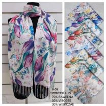 Szaliki damskie (uniwersalny/12szt)