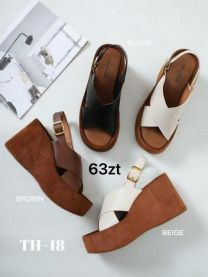 Sandały na koturnie (36-41/12P)