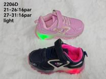 Buty sportowe na rzepy dziewczynka (21-26/16P)