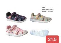 Trampki na rzepy dziewczynka (30-35/18P)