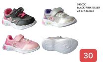Buty sportowe na rzepy dziewczynka (22-27/18P)