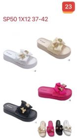 (37-42/12P)Klapki na płaskim 