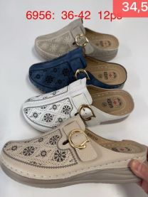 Klapki zakryte palce damskie (36-42/12P)