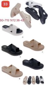 Klapki na koturnie  (36-42/12P)