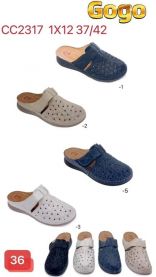 (37-42/12P)Klapki zakryte palce damskie 