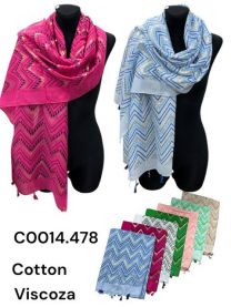 Szaliki damskie (uniwersalny/12szt)