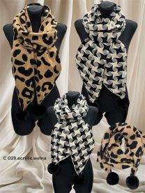 Szaliki damskie (uniwersalny/12szt)