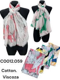 Szaliki damskie (uniwersalny/12szt)