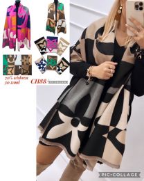 Szaliki damskie (uniwersalny/12szt)