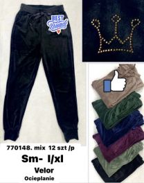 Spodnie welurowy (s-XL/12SZT)