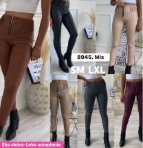 Spodnie ekoskóra damskie (S-XL/12szt)