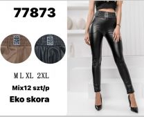 Spodnie ekoskóra damskie (M-2XL/12szt)