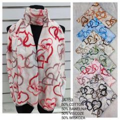 Szaliki damskie (uniwersalny/12szt)