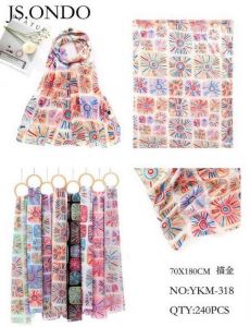 Szaliki damskie (uniwersalny/12szt)