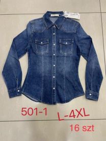 Koszula jeansowa damska (L-4XL/16szt)