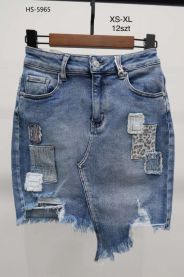 Spódnica jeansy damskie (XS-XL/12SZT)