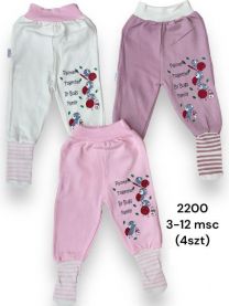 Spodnie niemowlęce (3-12 M/4szt)