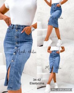 Spódnica jeansy damskie (34-42/12SZT)